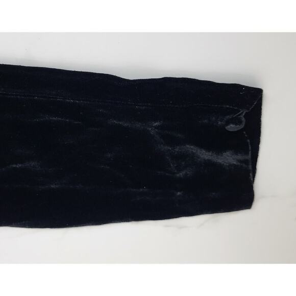 J. Crew Black Velvet Velour Long Sleeve Top Silk Blend Boatneck Size 12 NWT - Picture 5 of 5